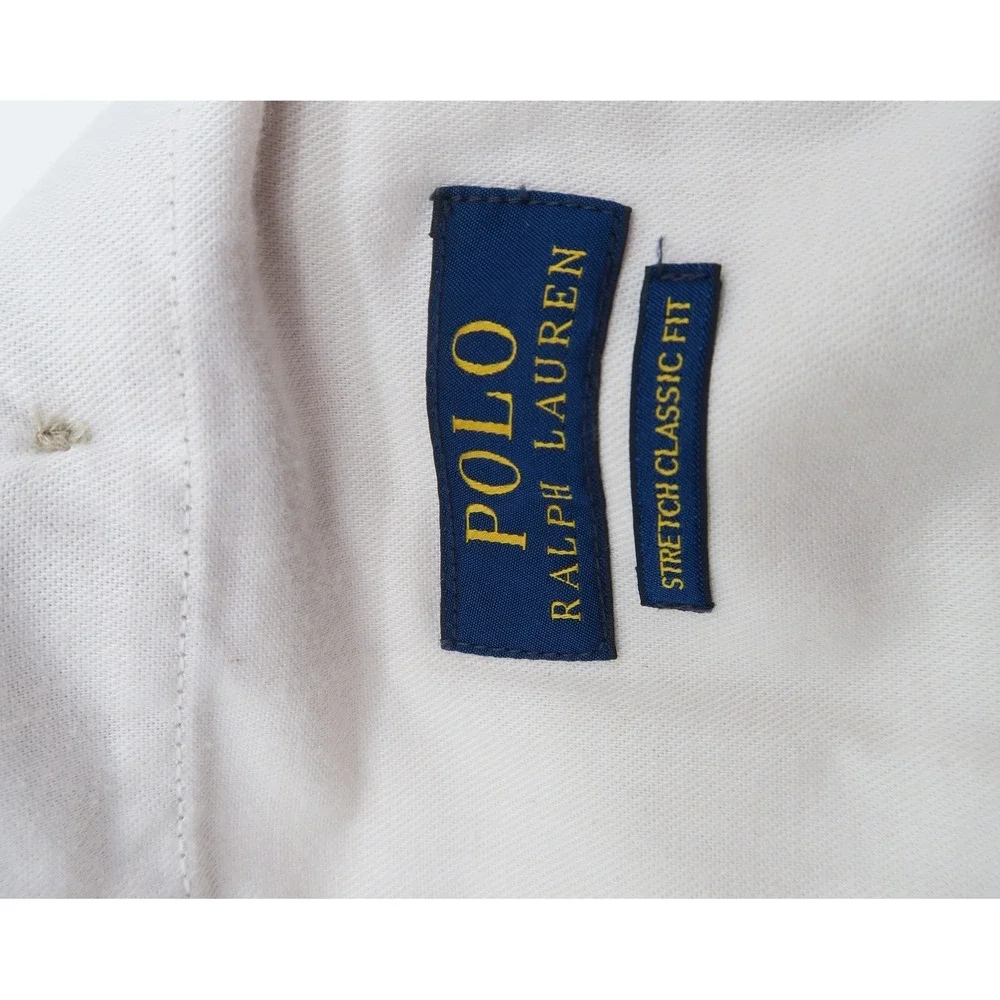 Polo Ralph Lauren Mens Stretch Classic Fit Elastic‎ Waist Khaki Shorts Tan XL